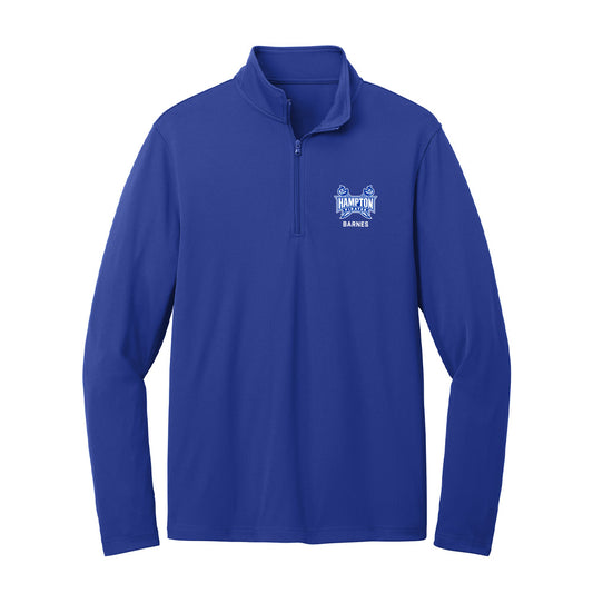 Hampton - NCAA Men's Track & Field : Khari Barnes - Lightweight Quarter Zip Jacket-0