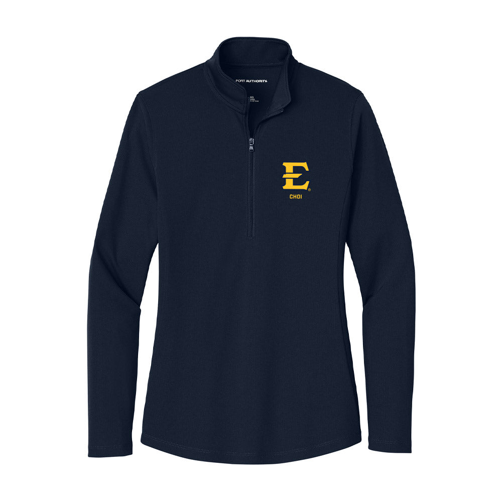 East Tennessee State - NCAA Men's Soccer : Jimmy Choi - Women's Lightweight Quarter Zip Jacket-0