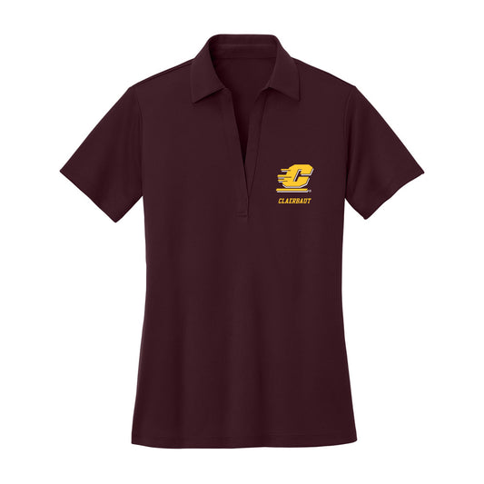 Central Michigan - NCAA Men's Basketball : Nathan Claerbaut - Women's Activewear Polo Shirt-0