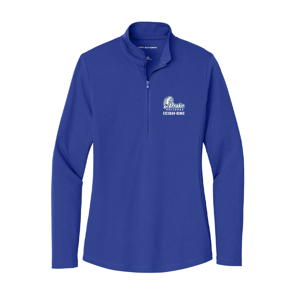 Drake - NCAA Men's Soccer : Zacarias Escobar-Bowie - Women's Lightweight Quarter Zip Jacket-0