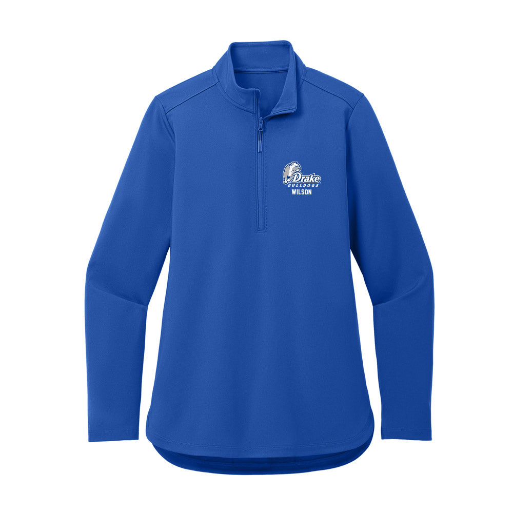 Drake - NCAA Football : Benjamin Wilson - Women's Premium Quarter Zip Jacket-0