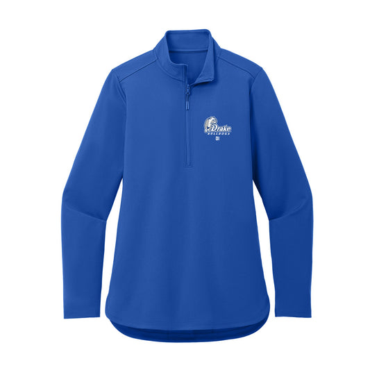 Drake - NCAA Men's Soccer : Kevin Qi - Women's Premium Quarter Zip Jacket-0