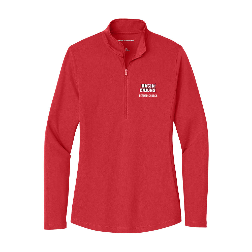Louisiana - NCAA Men's Tennis : Alejo Ferrer Chueca - Women's Lightweight Quarter Zip Jacket-0