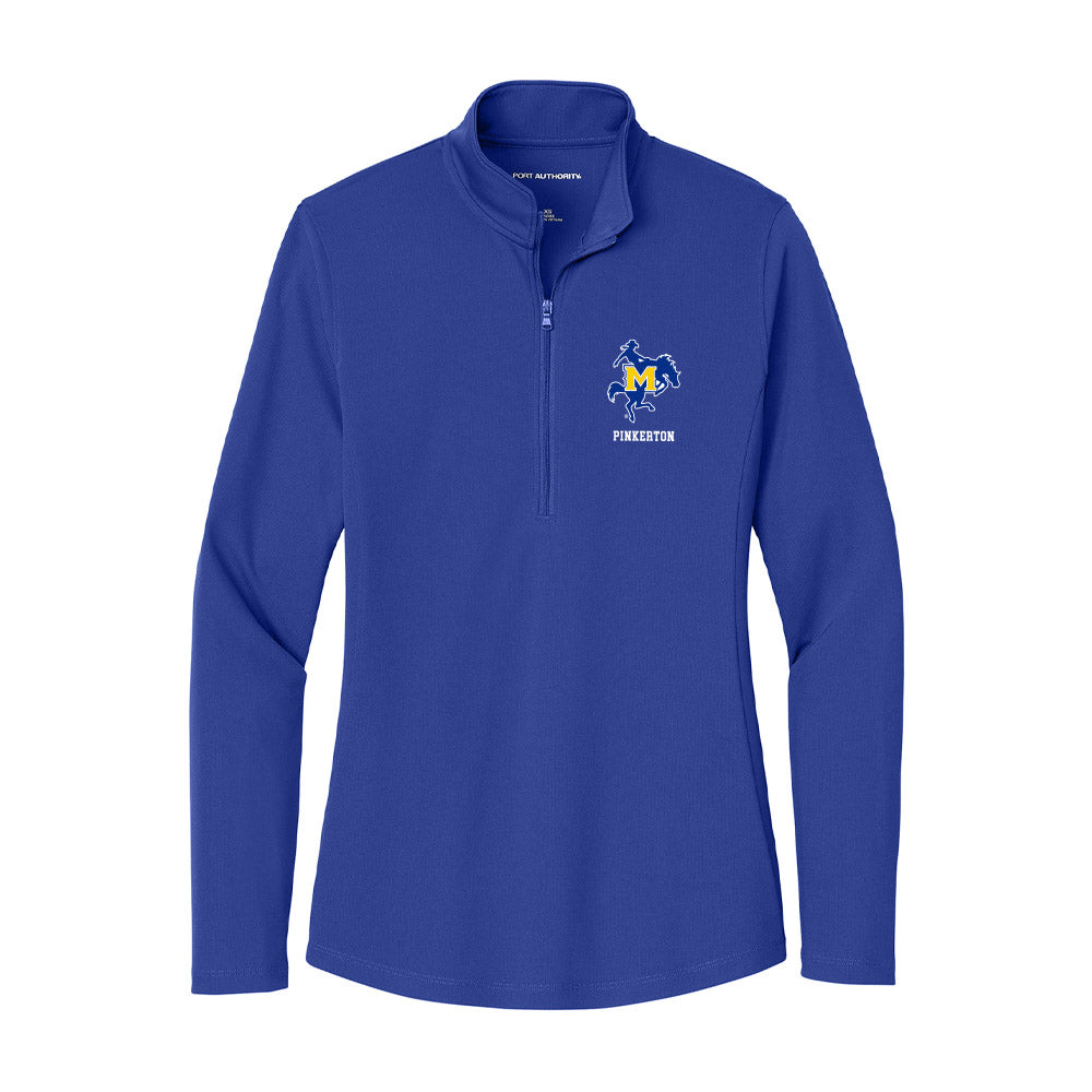 McNeese State - NCAA Baseball : DJ Pinkerton - Women's Lightweight Quarter Zip Jacket-0