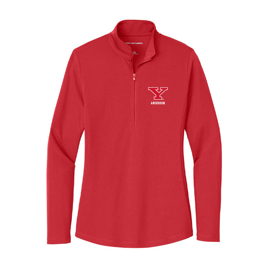 Youngstown State - NCAA Men's Basketball : Derrick Anderson - Women's Lightweight Quarter Zip Jacket-0