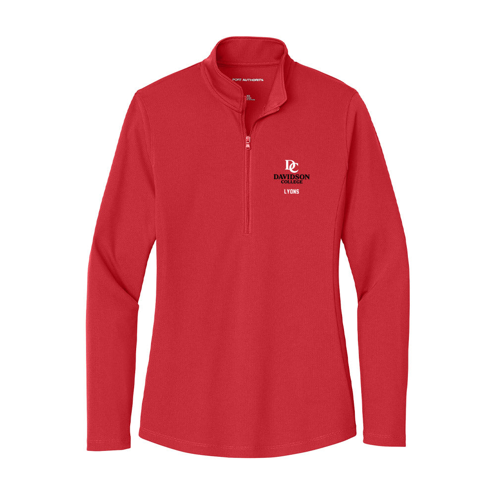 Davidson - NCAA Football : Christian Lyons - Women's Lightweight Quarter Zip Jacket-0