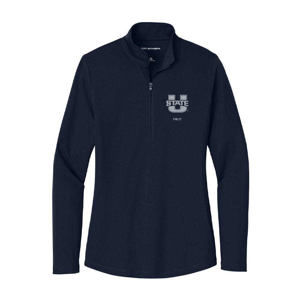 Utah State - NCAA Women's Basketball : Ivory Finley - Women's Lightweight Quarter Zip Jacket-0