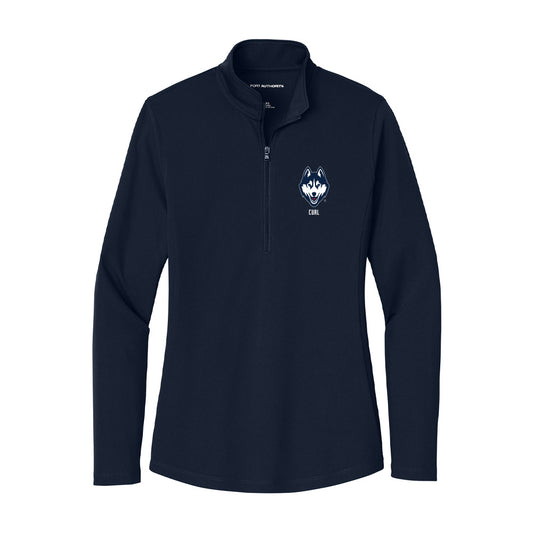 UConn - Women's Basketball Legends : Leigh Curl - Women's Lightweight Quarter Zip Jacket-0