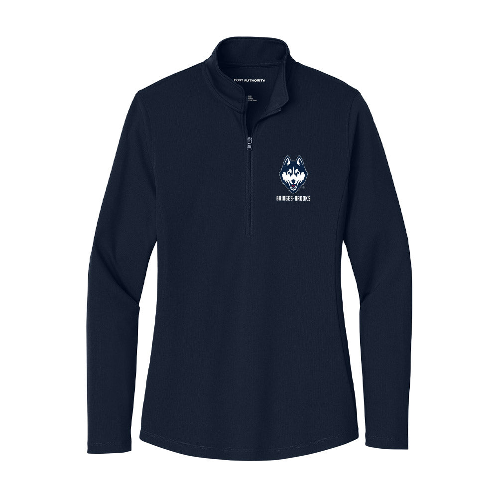 UConn - NCAA Football : Axavier Bridges-Brooks - Women's Lightweight Quarter Zip Jacket-0
