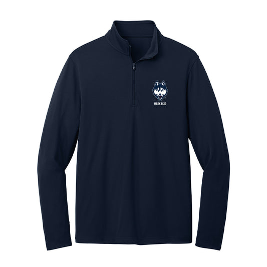 UConn - NCAA Women's Ice Hockey : Ellie Markakis - Lightweight Quarter Zip Jacket-0