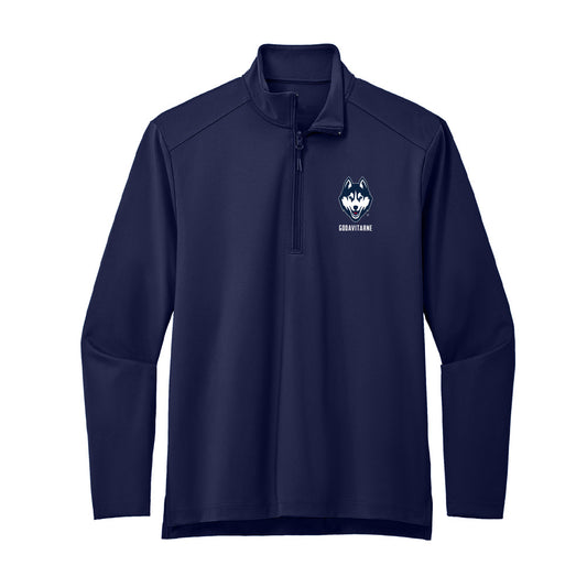 UConn - NCAA Football : Alex Godavitarne - Premium Quarter Zip Jacket-0