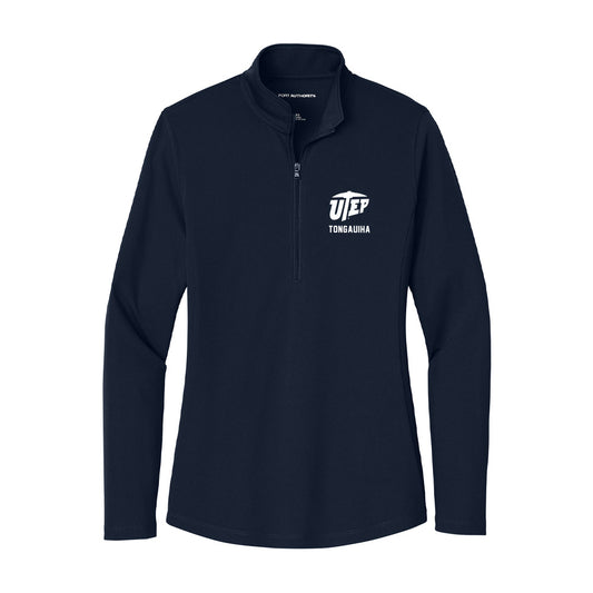 UTEP - NCAA Football : Sione Tongauiha - Women's Lightweight Quarter Zip Jacket-0