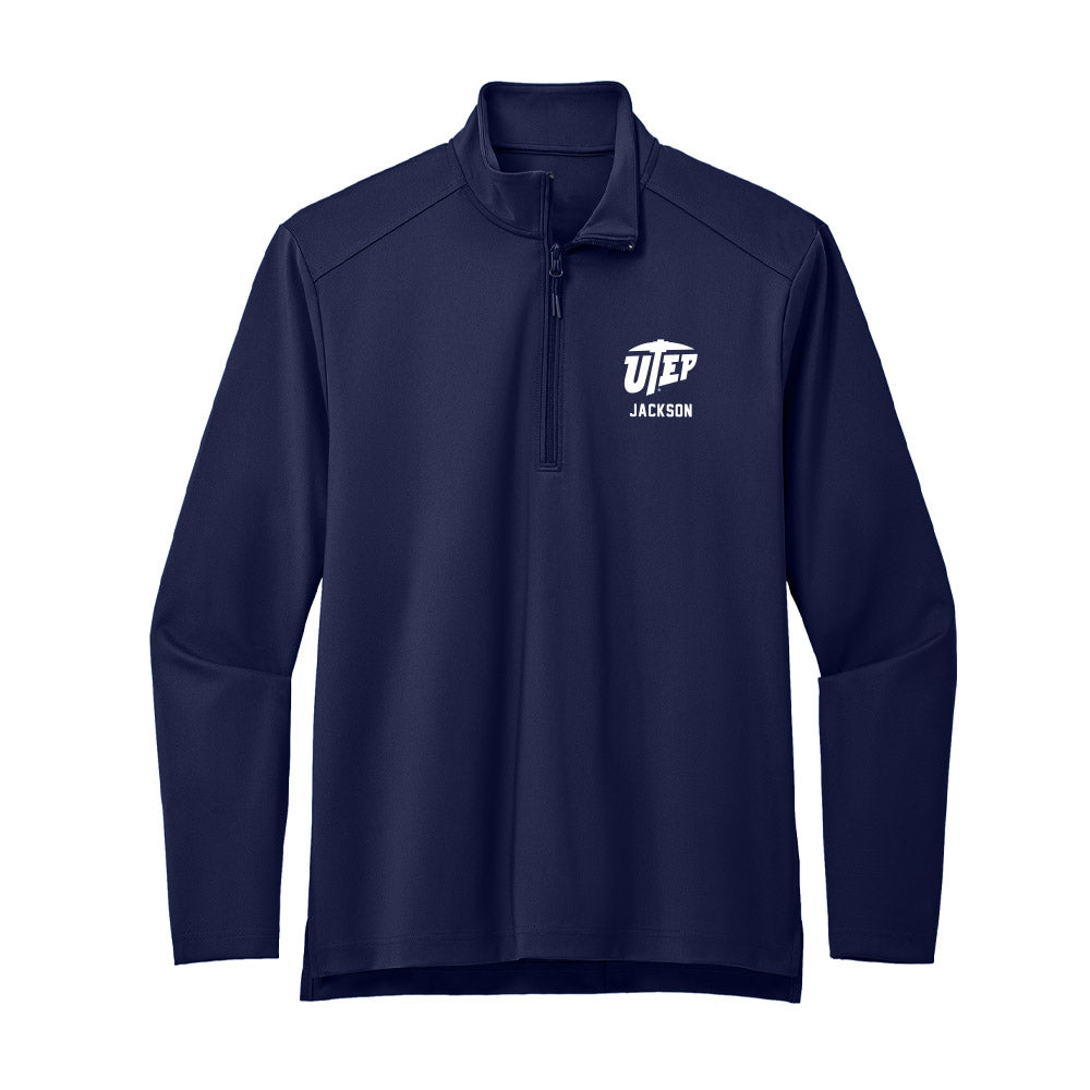 UTEP - Men's Basketball Legends : Stefon Jackson - Premium Quarter Zip Jacket-0