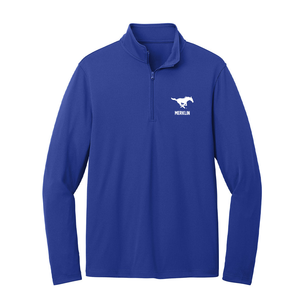 SMU - NCAA Equestrian : Brianna Merklin - Lightweight Quarter Zip Jacket-0