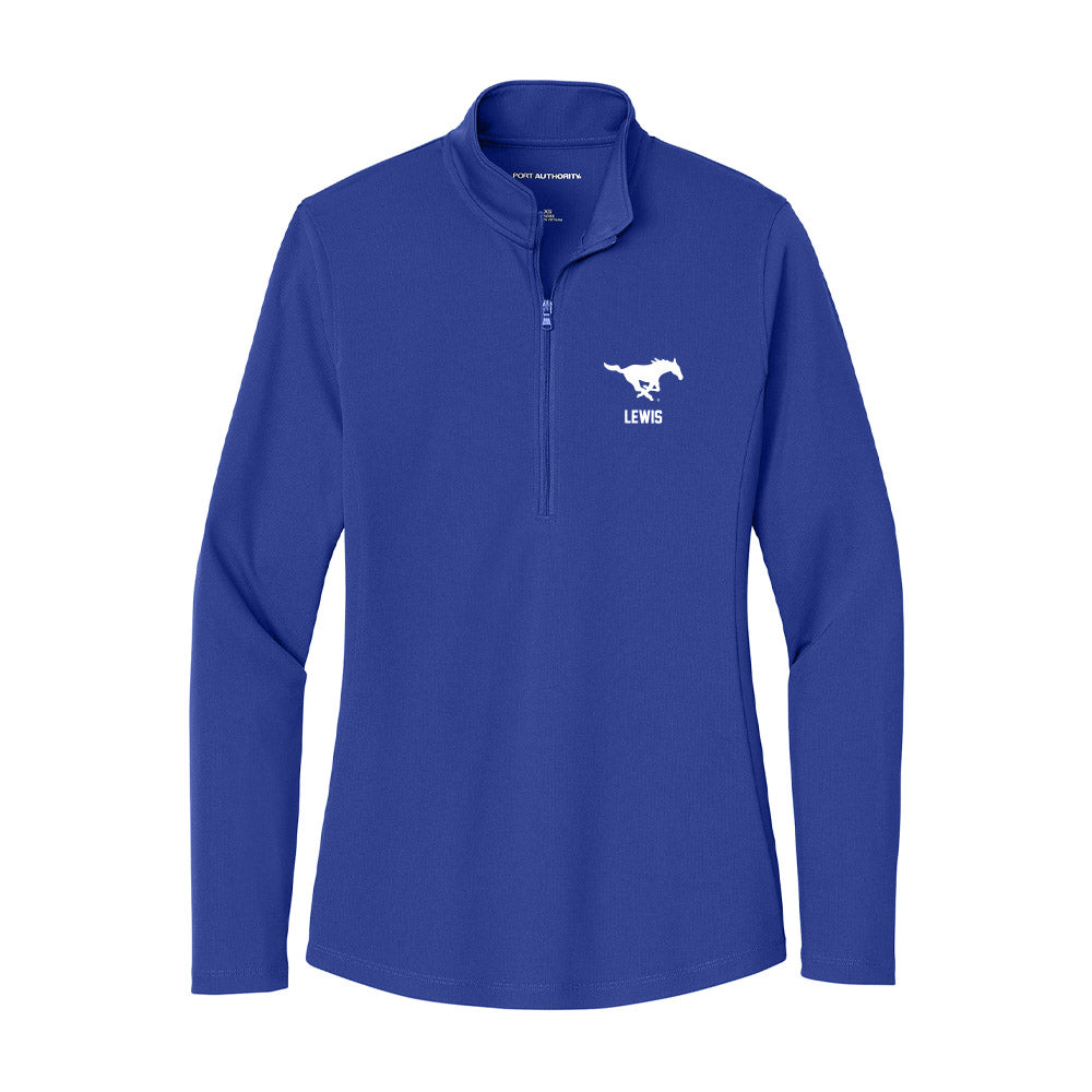 SMU - NCAA Women's Swimming & Diving : Maddy Lewis - Women's Lightweight Quarter Zip Jacket-0