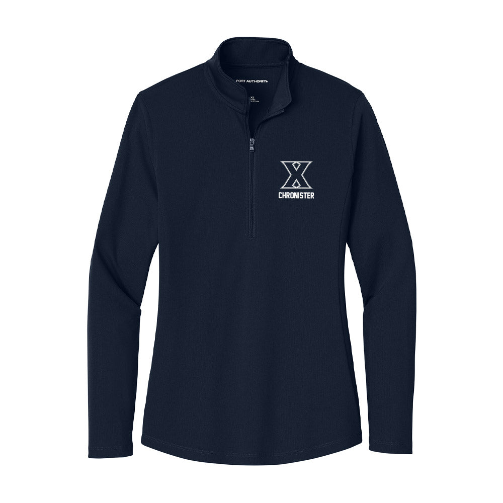 Xavier - NCAA Baseball : Ashton Chronister - Women's Lightweight Quarter Zip Jacket-0