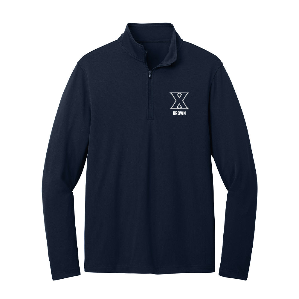 Xavier - NCAA Women's Track & Field : Rania Brown - Lightweight Quarter Zip Jacket-0