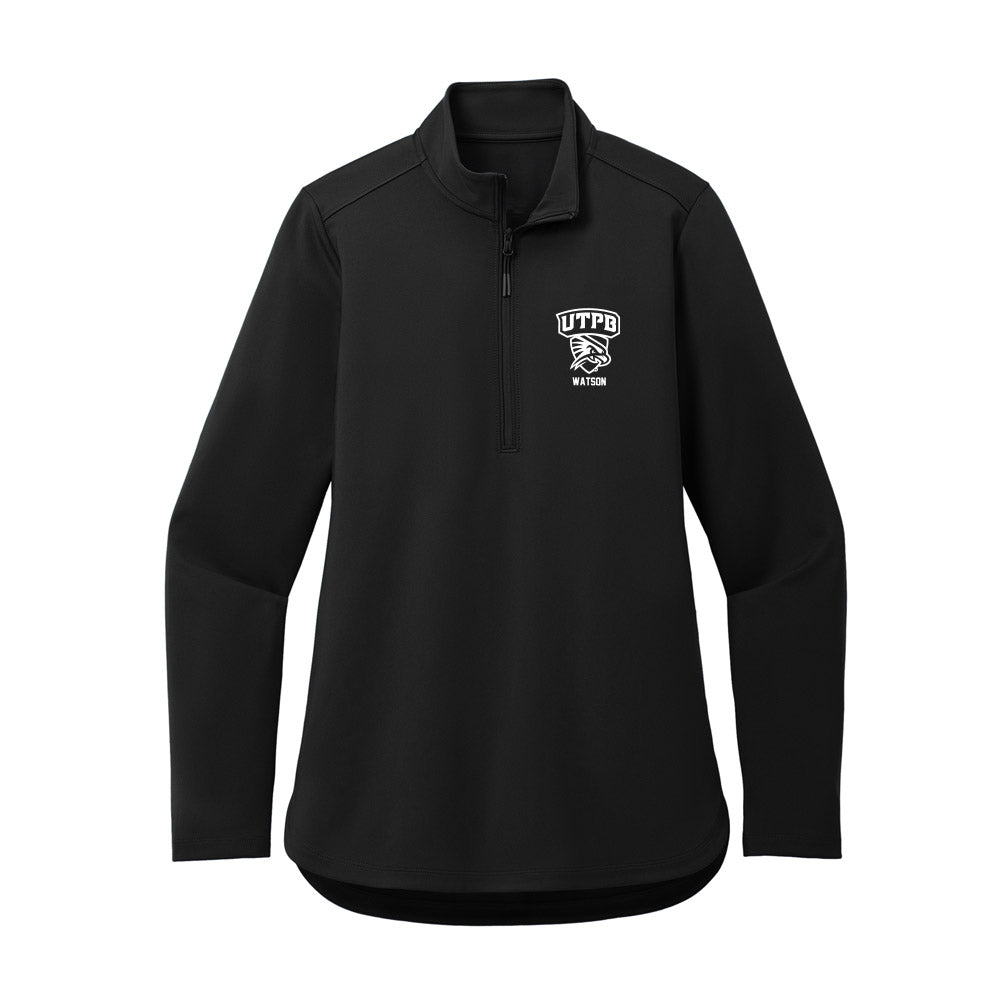 UTPB - NCAA Men's Basketball : Brady Watson - Women's Premium Quarter Zip Jacket-0