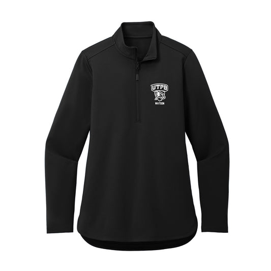 UTPB - NCAA Men's Basketball : Brady Watson - Women's Premium Quarter Zip Jacket-0