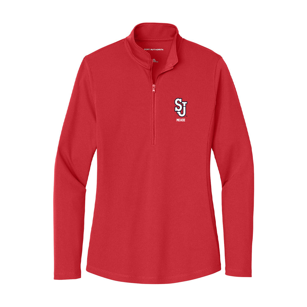 St. Johns - NCAA Men's Lacrosse : Tyson Meade - Women's Lightweight Quarter Zip Jacket-0