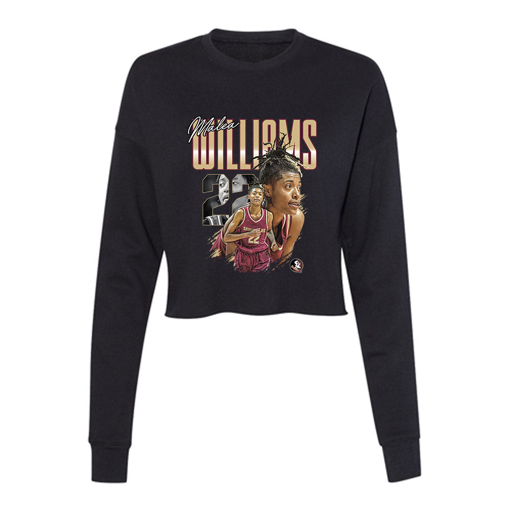 FSU - NCAA Women's Basketball : Malea Williams - Women's Cropped Crew Fleece-0