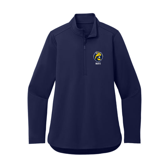 UCSC - NCAA Men's Swimming & Diving : Dylan Blietz - Women's Premium Quarter Zip Jacket-0