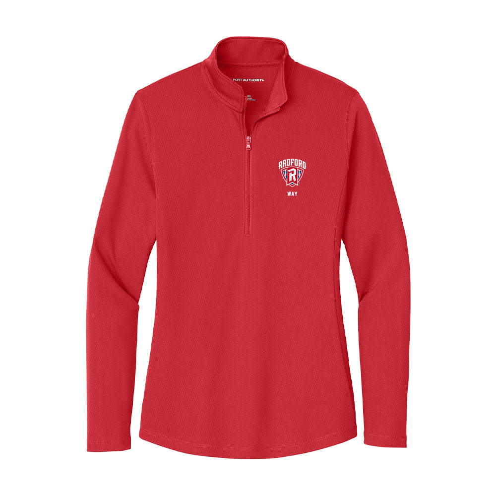 Radford - NCAA Baseball : Trey Way - Women's Lightweight Quarter Zip Jacket-0