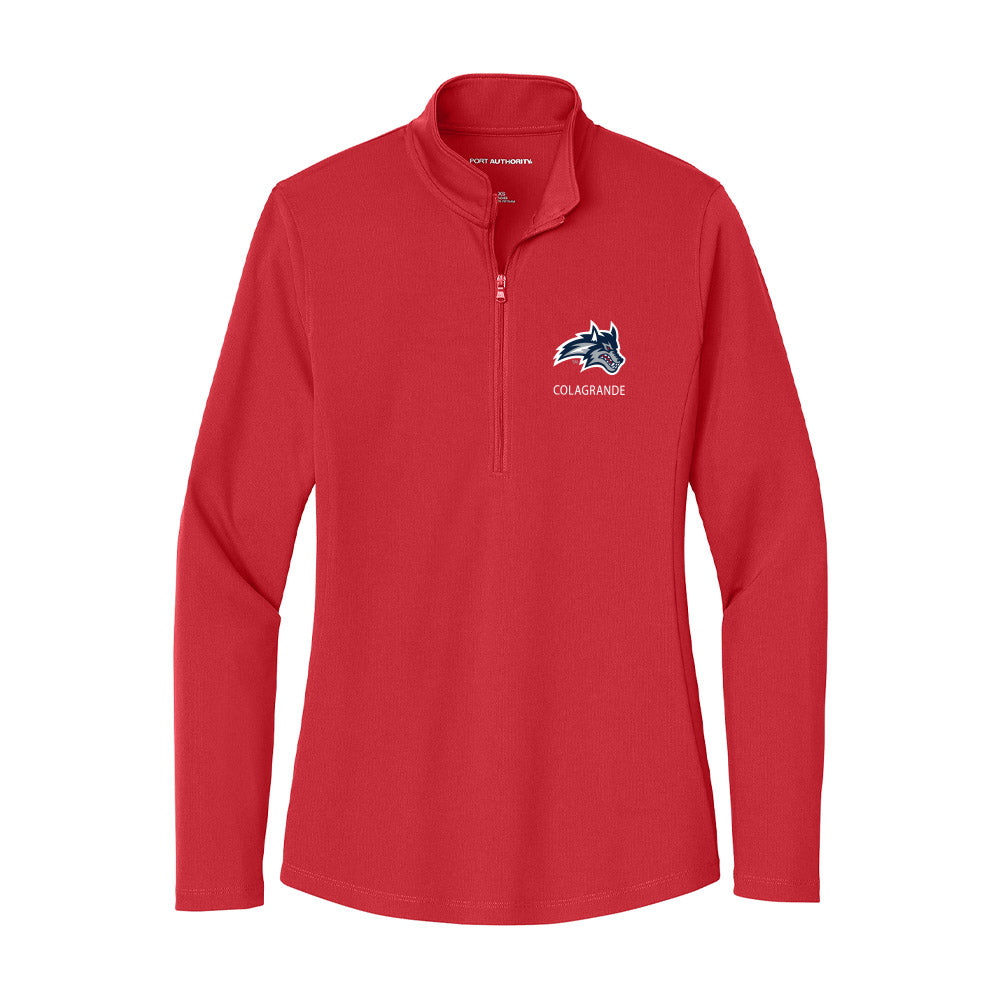 Stony Brook - NCAA Baseball : Hunter Colagrande - Women's Lightweight Quarter Zip Jacket-0