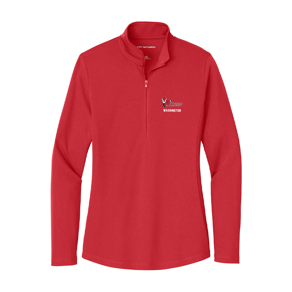 Marist - NCAA Men's Track & Field : Simeon Washington - Women's Lightweight Quarter Zip Jacket-0