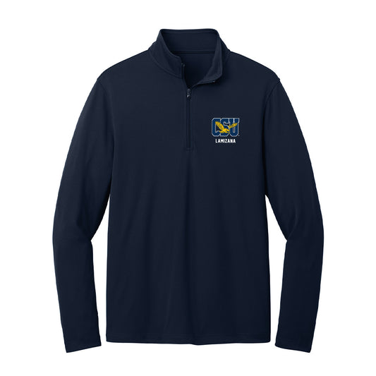Coppin State - NCAA Men's Basketball : Nelson Lamizana - Lightweight Quarter Zip Jacket-0