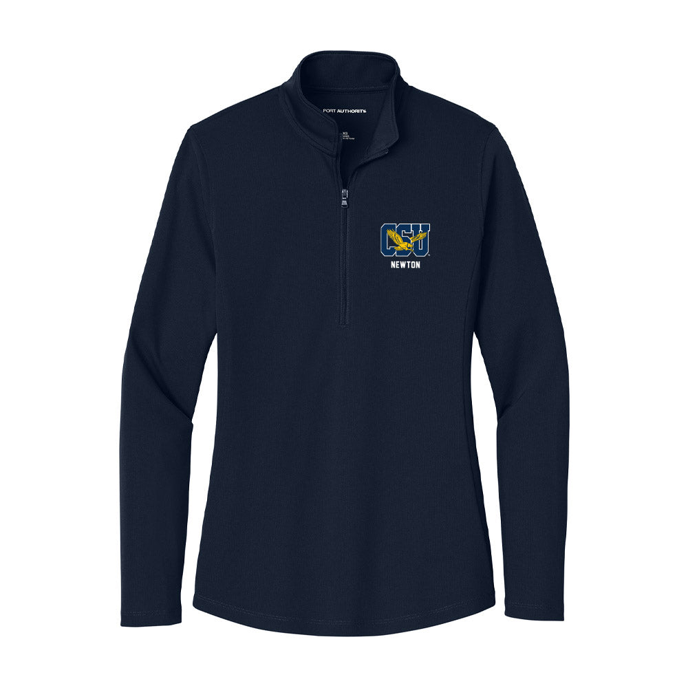Coppin State - NCAA Women's Basketball : Seimone Newton - Women's Lightweight Quarter Zip Jacket-0