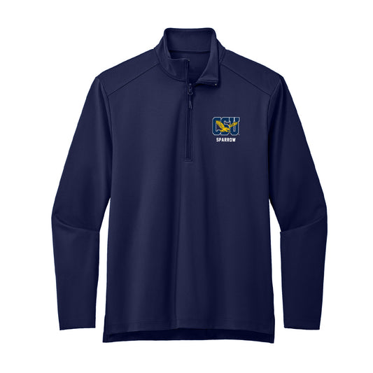 Coppin State - NCAA Men's Basketball : Camaren Sparrow - Premium Quarter Zip Jacket-0
