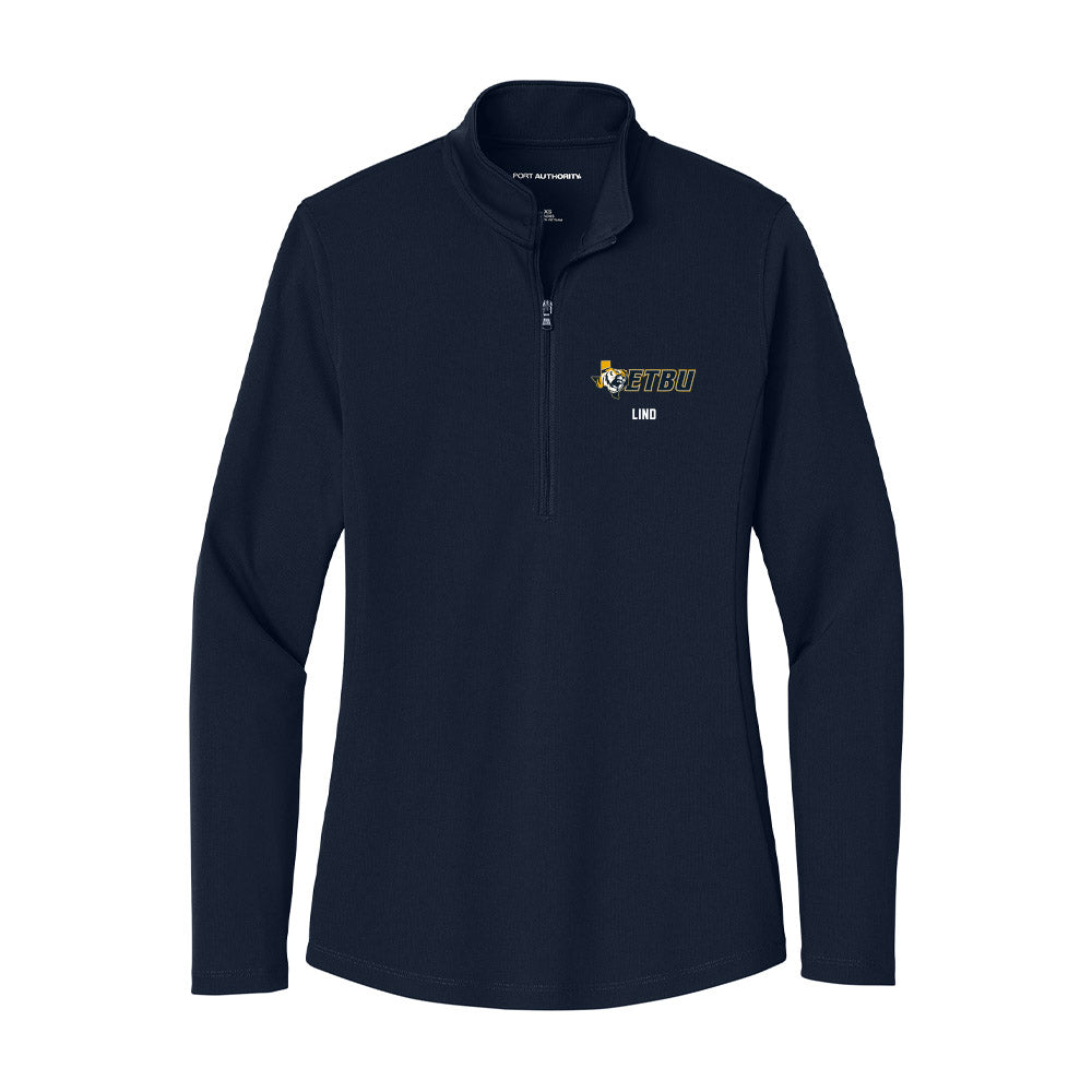 ETBU - NCAA Men's Lacrosse : Blake Lind - Women's Lightweight Quarter Zip Jacket-0