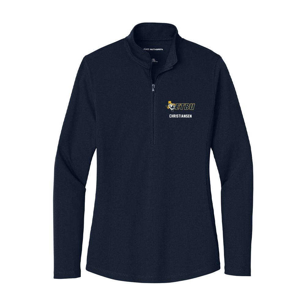 ETBU - NCAA Women's Track & Field : Hannah Christiansen - Women's Lightweight Quarter Zip Jacket-0