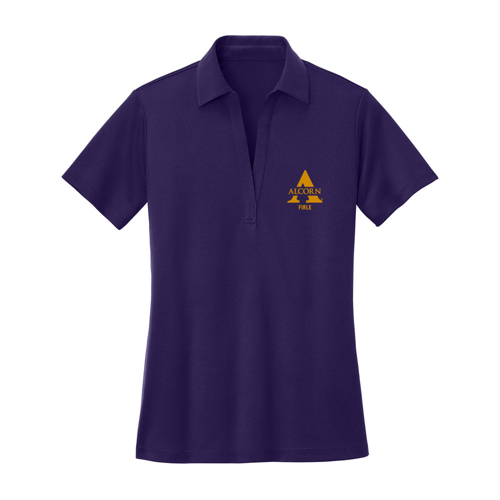 Alcorn - NCAA Men's Basketball : Kevin Firle - Women's Activewear Polo Shirt-0