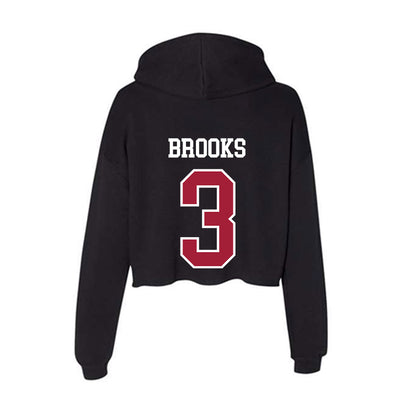 Alabama - NCAA Football : Lotzeir Brooks - Women's Crop Fleece Hoodie-1