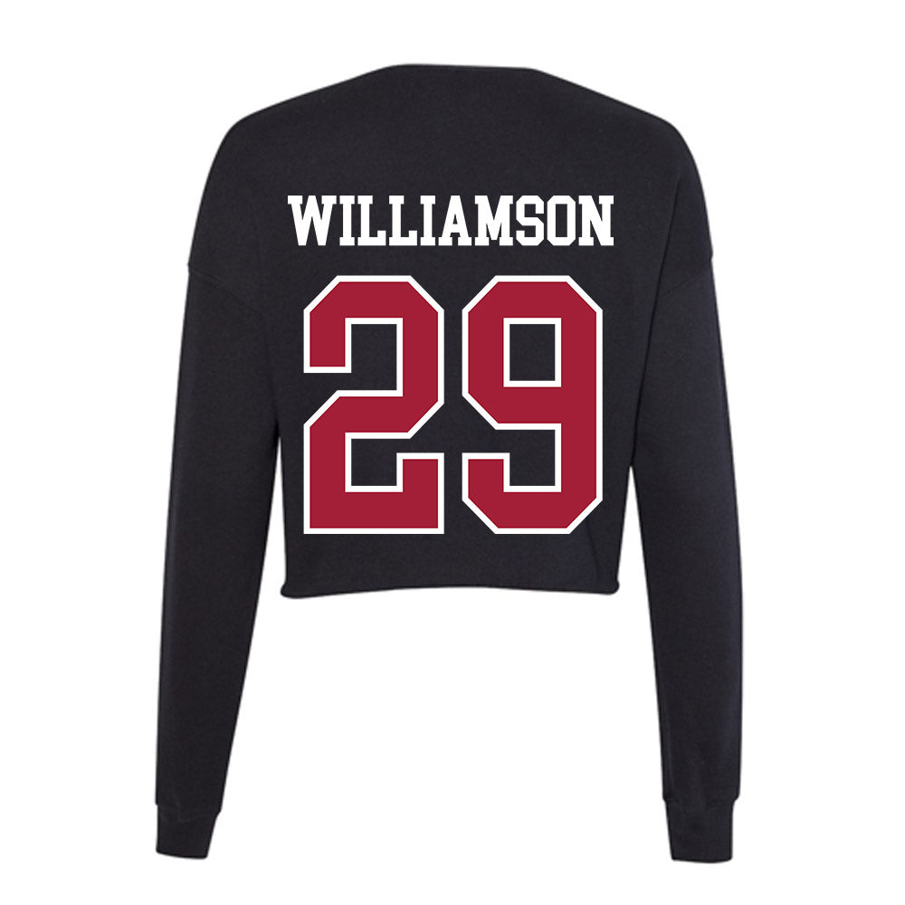 Alabama - NCAA Baseball : Jojo Williamson - Women's Cropped Crew Fleece-1