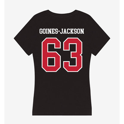 Ohio State - NCAA Football : Julian Goines-Jackson - Women's V-Neck T-Shirt-1