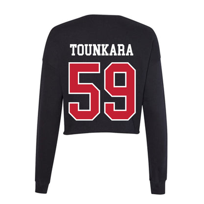 Ohio State - NCAA Football : Ahmed Tounkara - Women's Cropped Crew Fleece-1