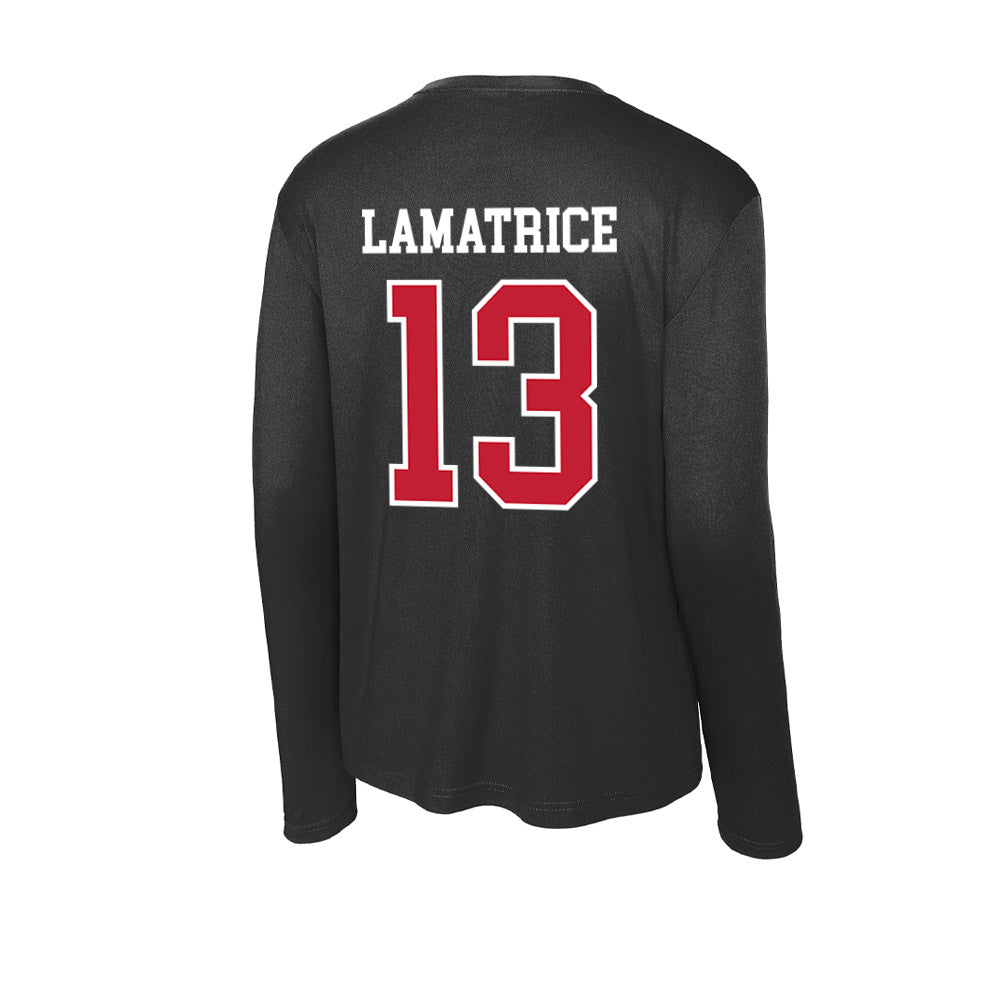Ohio State - NCAA Men's Lacrosse : Angelo Lamatrice - Activewear Long Sleeve T-Shirt-1