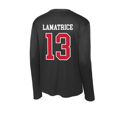 Ohio State - NCAA Men's Lacrosse : Angelo Lamatrice - Activewear Long Sleeve T-Shirt-1
