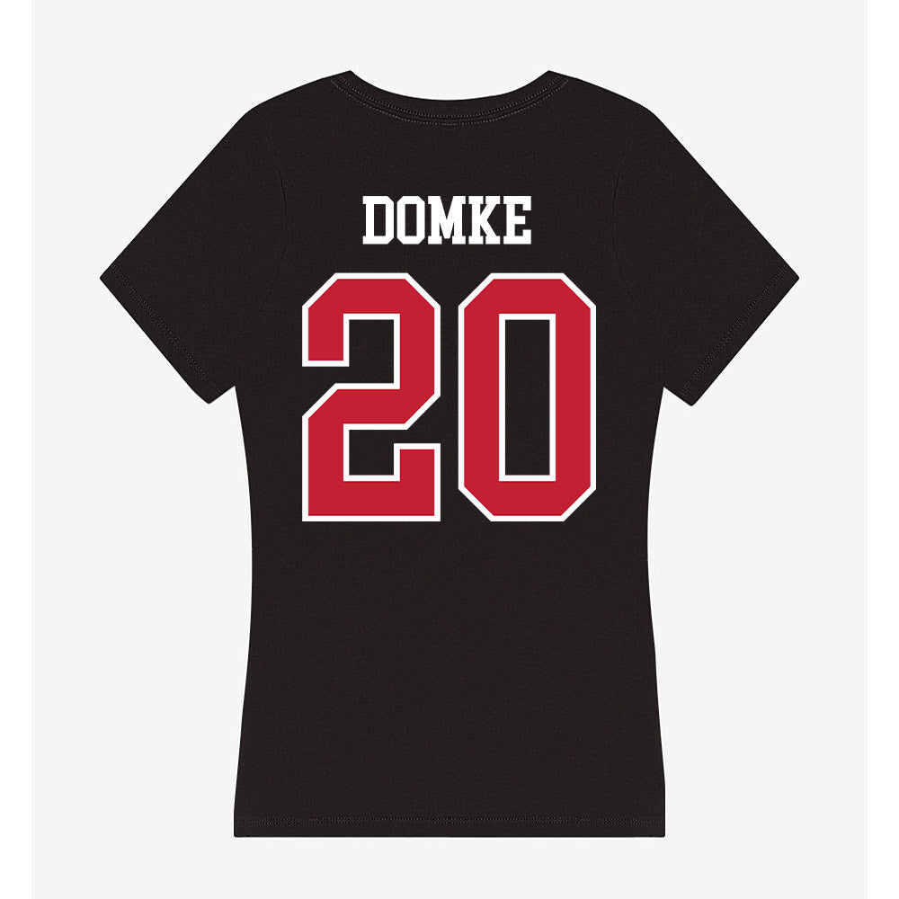 Ohio State - NCAA Baseball : Chris Domke - Women's V-Neck T-Shirt-1