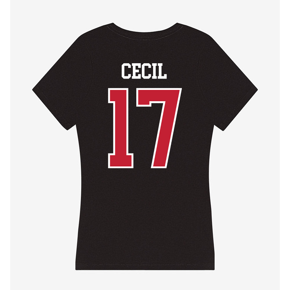 Ohio State - NCAA Baseball : Jack Cecil - Women's V-Neck T-Shirt-1