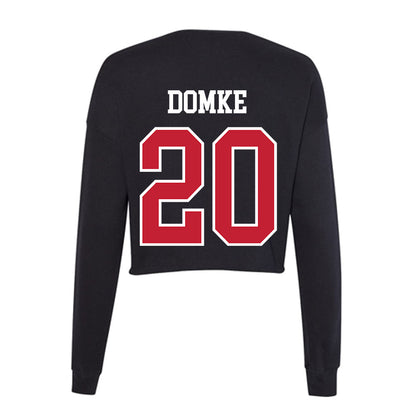 Ohio State - NCAA Baseball : Chris Domke - Women's Cropped Crew Fleece-1
