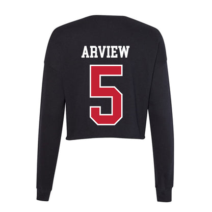 Ohio State - NCAA Baseball : Bryer Arview - Women's Cropped Crew Fleece-1