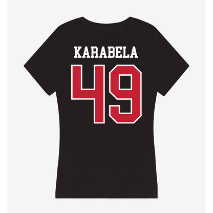 Ohio State - NCAA Men's Ice Hockey : Jake Karabela - Women's V-Neck T-Shirt-1