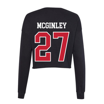 Ohio State - NCAA Men's Ice Hockey : Sam McGinley - Women's Cropped Crew Fleece-1