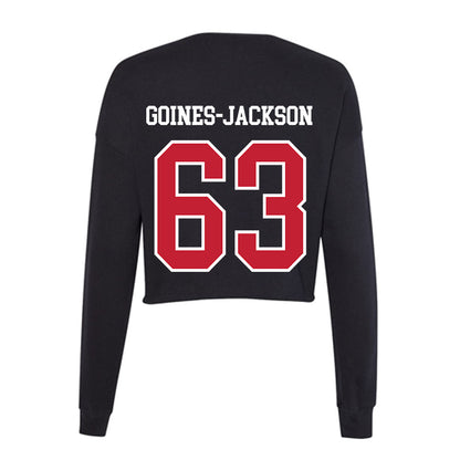 Ohio State - NCAA Football : Julian Goines-Jackson - Women's Cropped Crew Fleece-1