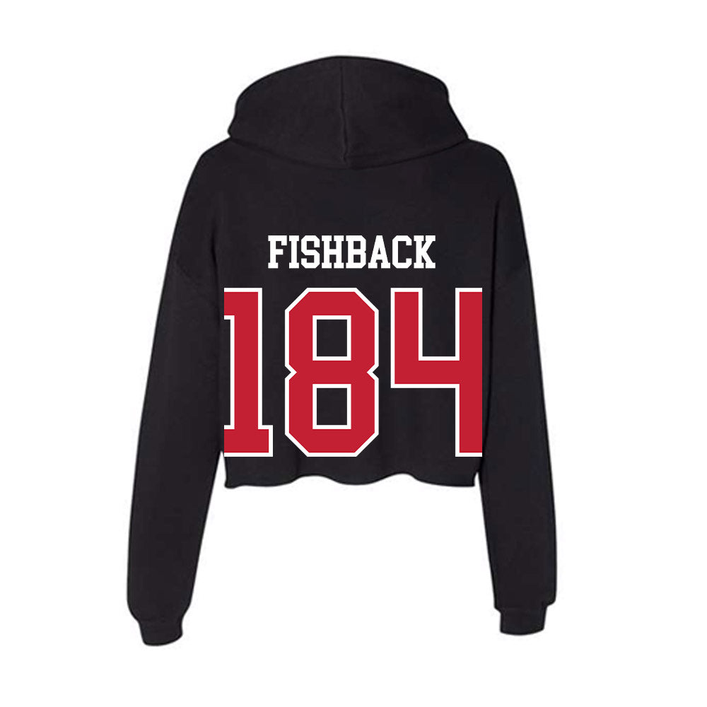 Ohio State - NCAA Wrestling : Dylan Fishback - Women's Crop Fleece Hoodie-1