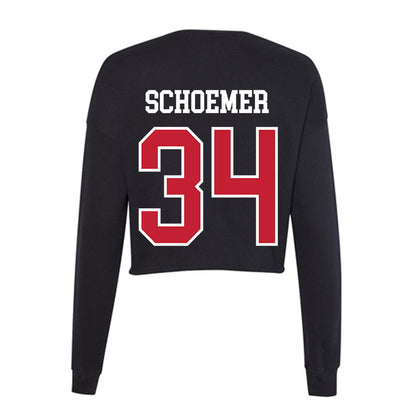 Ohio State - NCAA Women's Lacrosse : Audrey Schoemer - Women's Cropped Crew Fleece-1